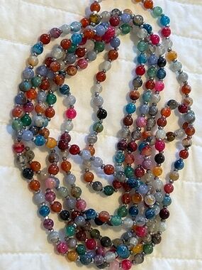 Iris & Lily long multi color necklace